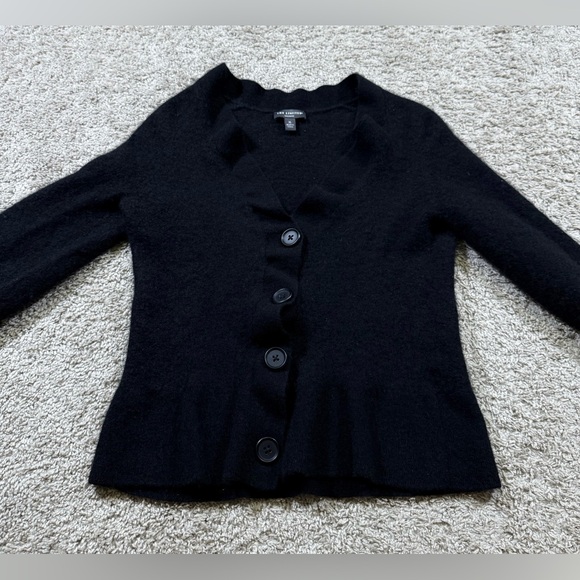 The Limited 100% Cashmere Black Button Up Blouse Casual Formal Preppy Winter XS - Picture 1 of 6